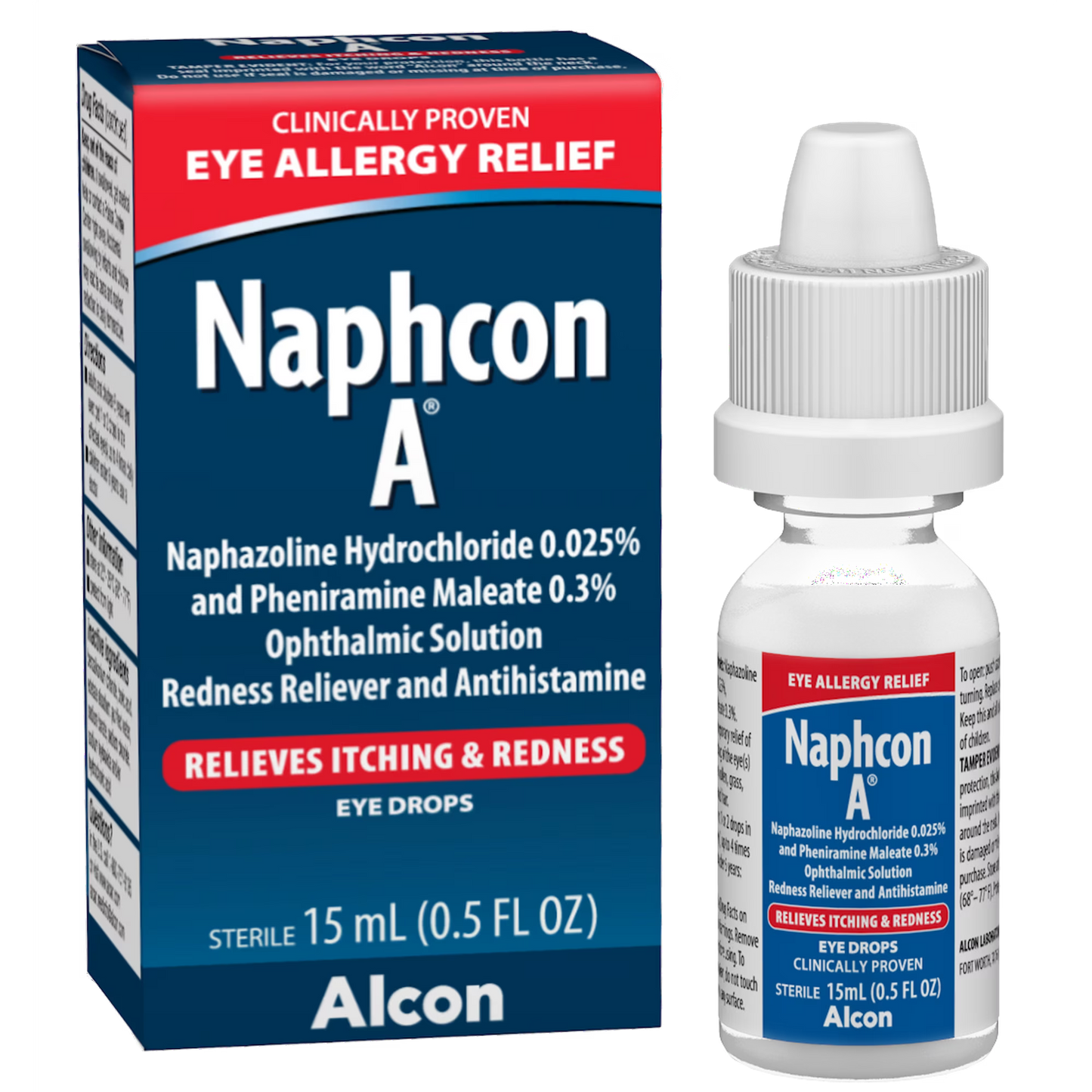 Naphcon A - Gotas oftálmicas antihistamínicas para el alivio de la alergia ocular, 15ml