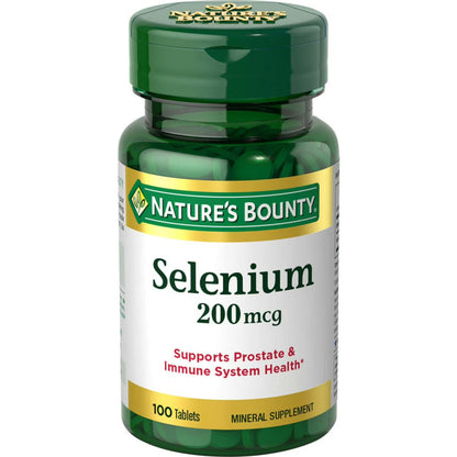 Nature's Bounty Selenio 200 mcg, 100 Tabletas