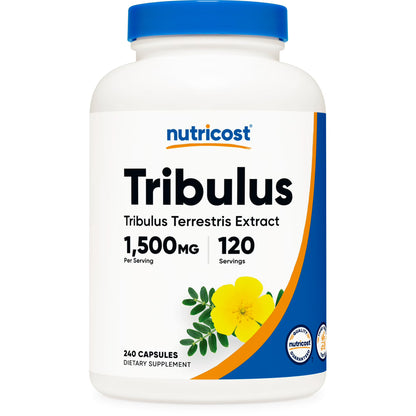 Nutricost Tribulus Terrestris Extracto 1500mg, 240 Capsulas - 45% Saponins