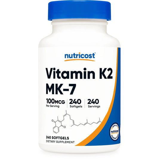 Nutricost Vitamina K2 MK-7 100 mcg, 240 Cápsulas