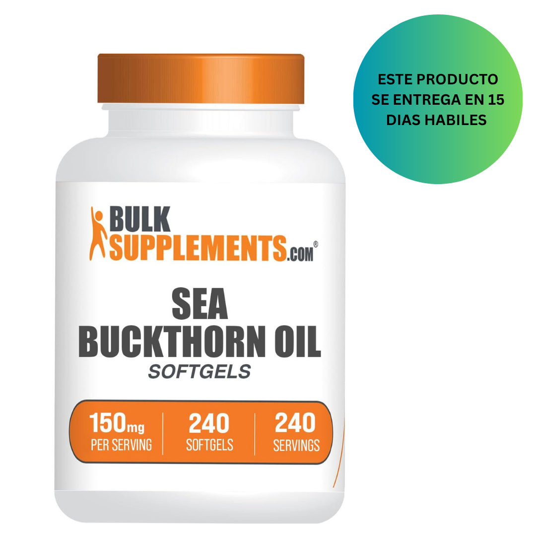 Bulk Supplements Aceite de Espino de Mar, 240 Cápsulas Blandas