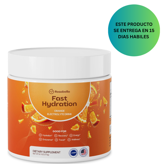 Rosabella Bebida electrolítica en polvo, sabor naranja, 173gr