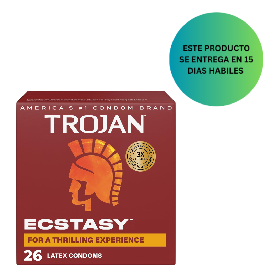 Preservativo con lubricante ultrasuave Trojan Stimulations de Ecstasy , 26 unidades
