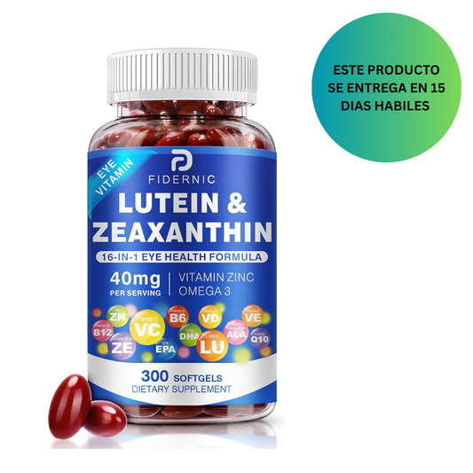 Suplemento de luteína y zeaxantina AREDS 2 Plus+, 40 mg de luteína y 8 mg de zeaxantina  - 300 cápsulas blandas