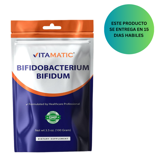 Vitamatic Bifidobacterium Bifidum Probiotic Powder - Apoyo a la salud digestiva - 100 gr