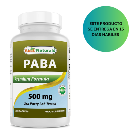 Best Naturals PABA 500 mg 180 Tabletas