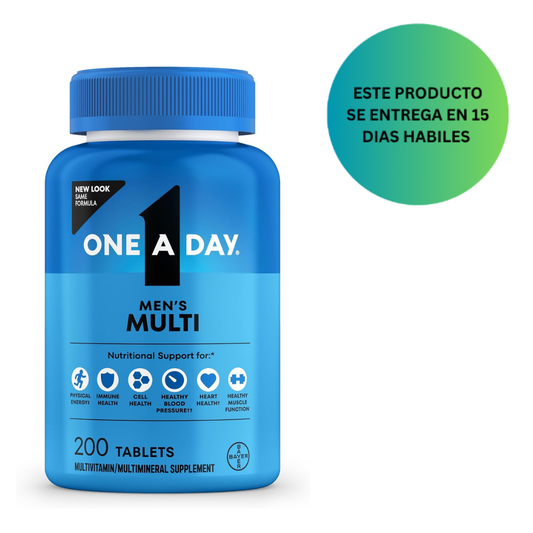 One A Day Suplemento multivitamínico para hombre, 200 Tabletas