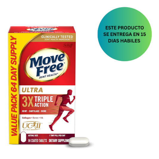 Move Free Suplemento de apoyo articular ultra triple acción, 64 tabletas