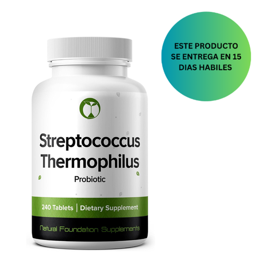 Suplemento probiótico de Streptococcus Thermophilus 240 tabletas