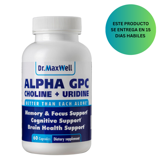 Dr. MaxWell Alpha GPC 600 mg + Uridina, 60 capsulas