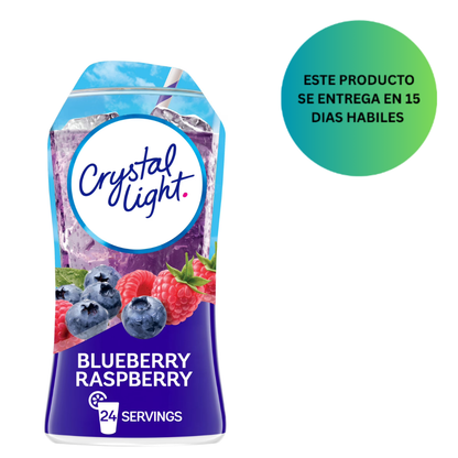 Mezcla líquida para bebida Crystal Light con sabor natural a arándano y frambuesa, botella de 47 gr