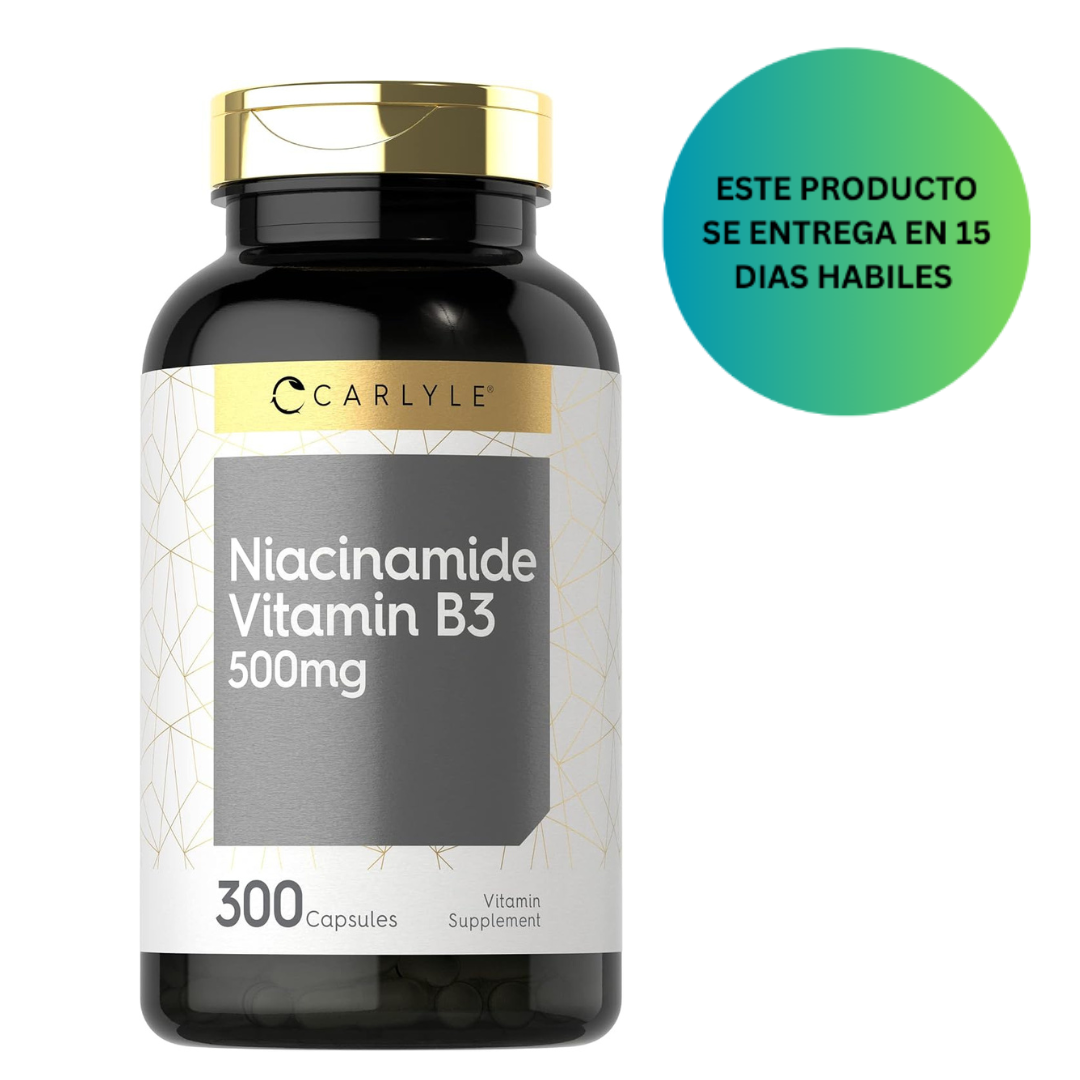 Carlyle - Cápsulas de niacinamida de 500 mg | 300 unidades
