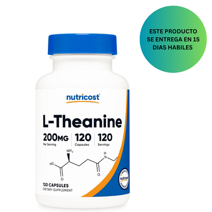 Nutricost L-theanina 200 mg, 120 Cápsulas