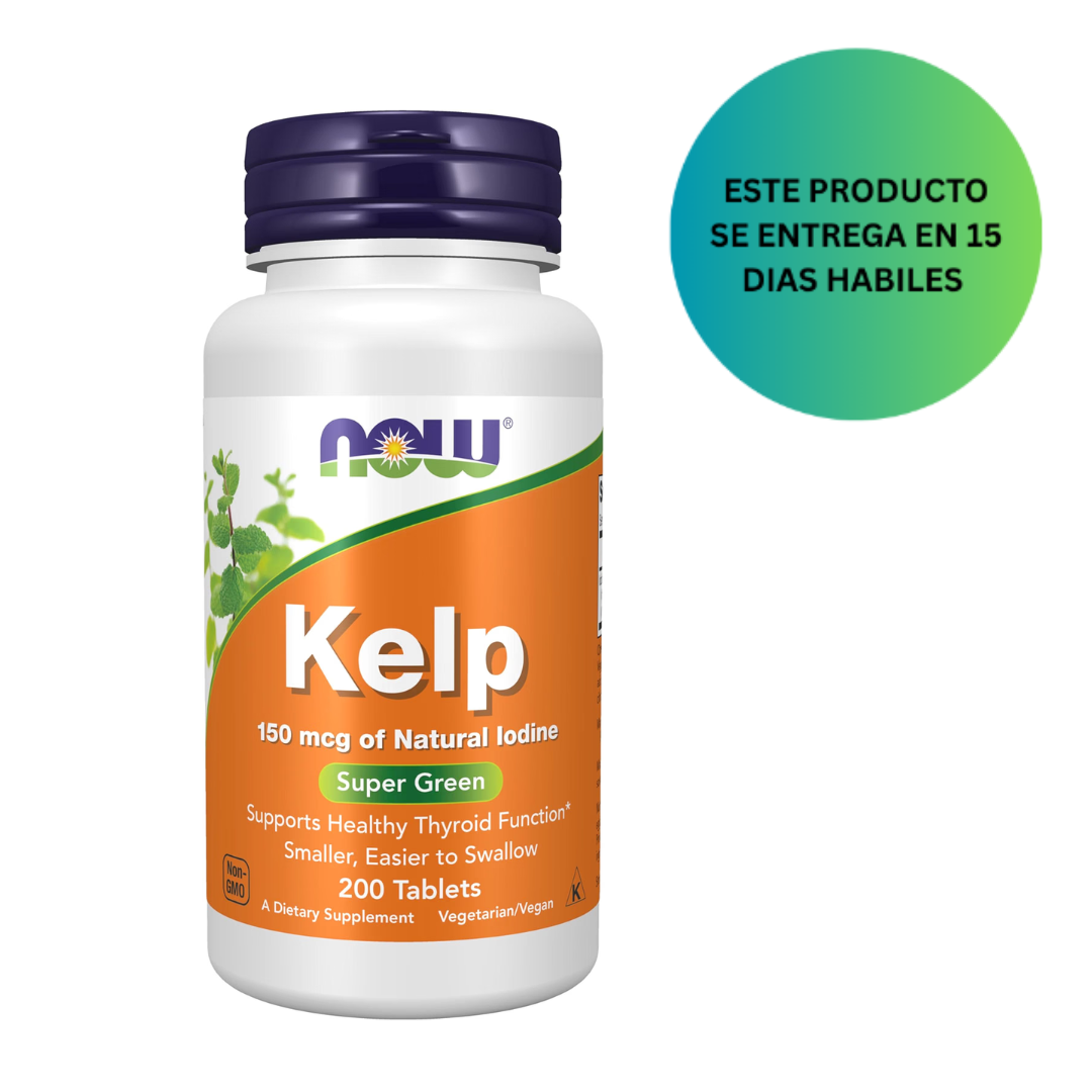 NOW Suplementos, Kelp 150 mcg de yodo natural, 200 tabletas