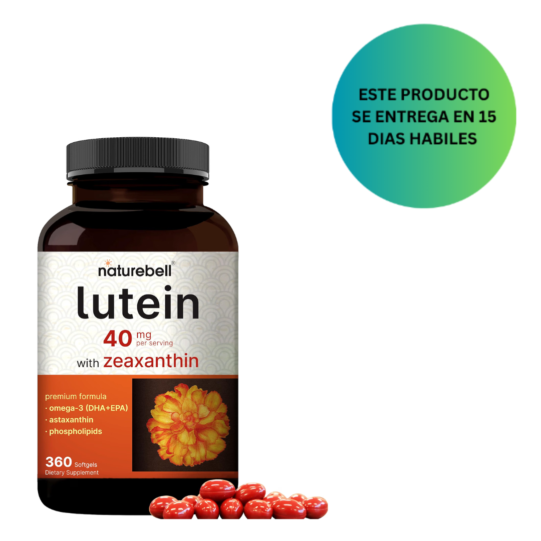 Nature Bell, Luteína 40mg + Zeaxantina 1,600mcg, 360 cápsulas blandas