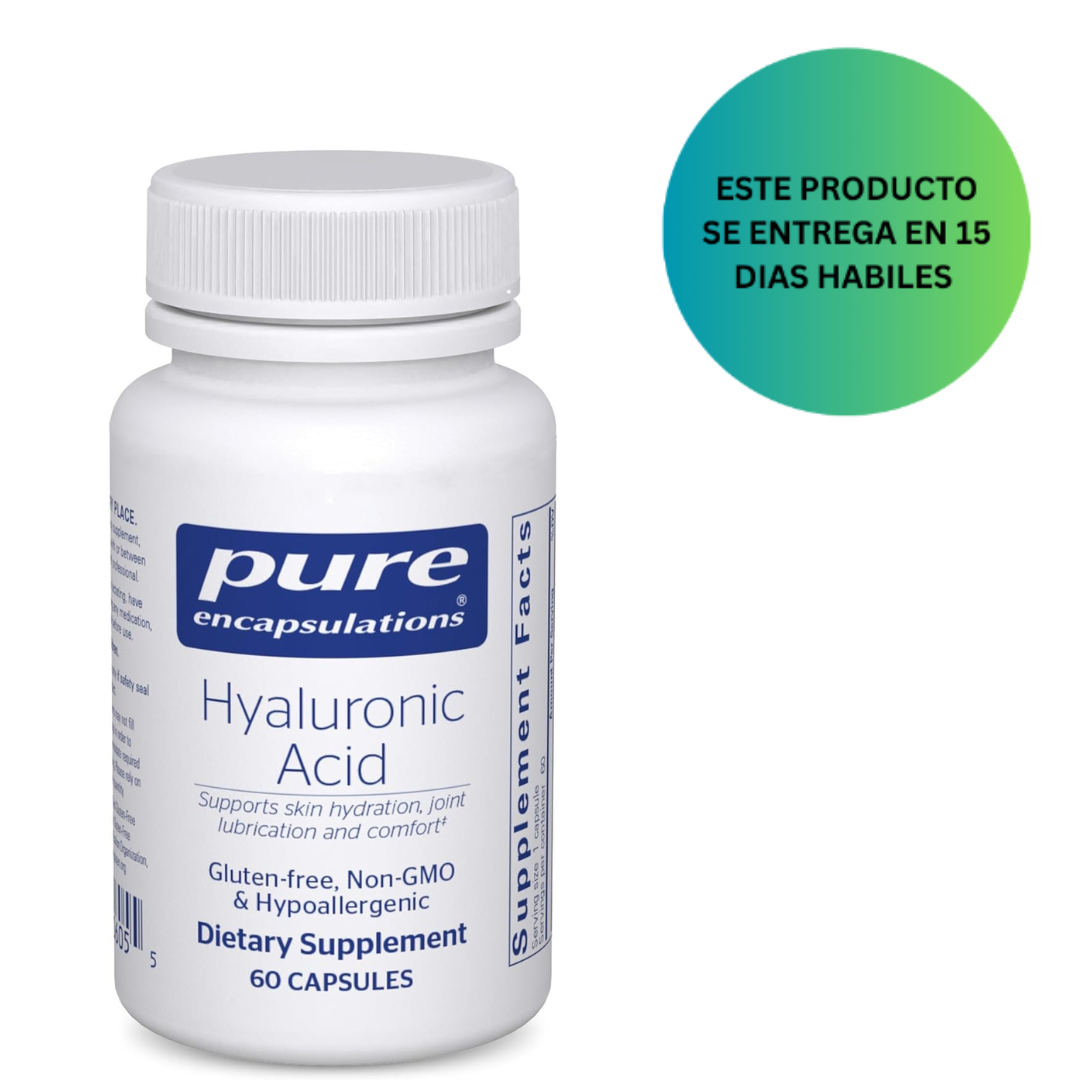 Pure Encapsulations Ácido hialurónico para hidratación de la piel - 60 cápsulas