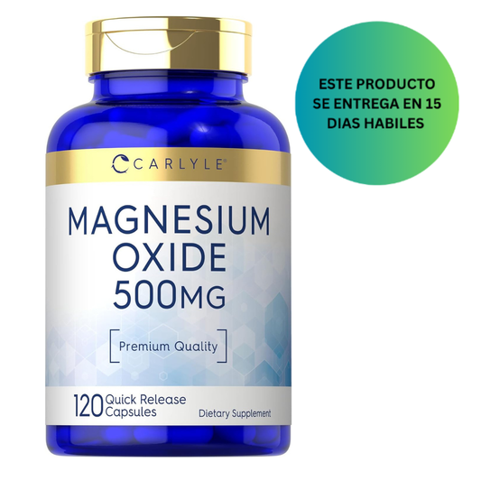 Carlyle Óxido de magnesio 500mg | 120 cápsulas