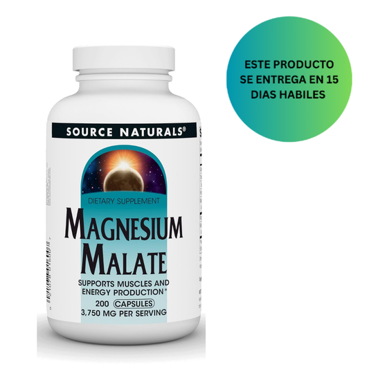 Source Naturals Malato de Magnesio, 3750 MG - 200 Cápsulas