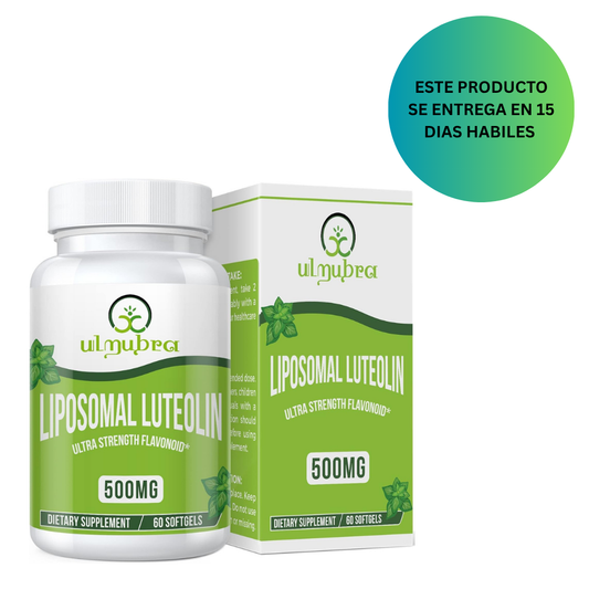 Ulmubra Luteolina liposomal de 500 mg de absorción máxima, flavonoide potente, 60 cápsulas blandas