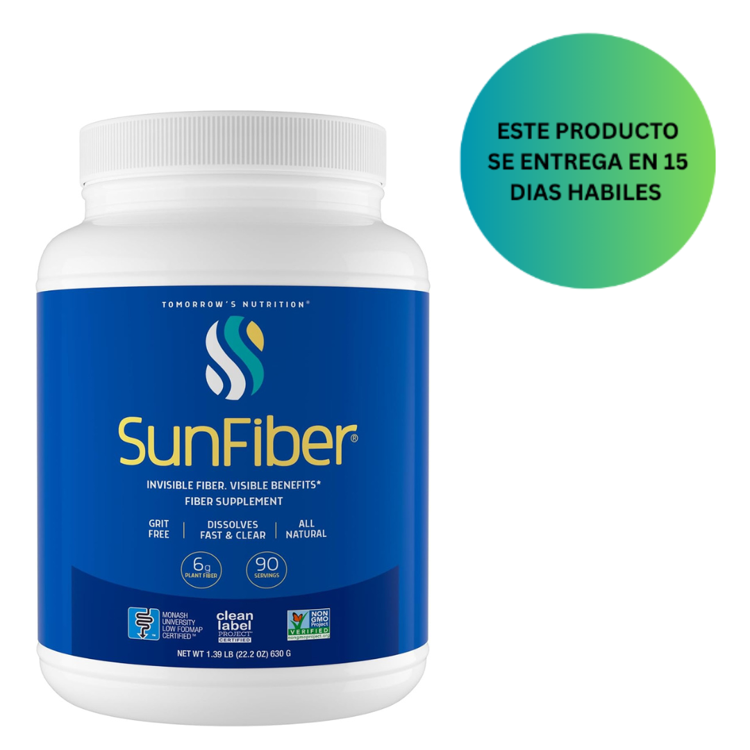 Tomorrow's Nutrition, Sunfiber, suplemento de fibra prebiótica para la salud digestiva, 630gr