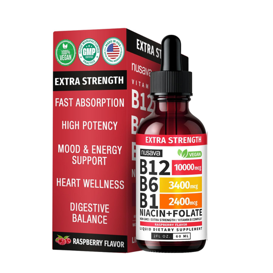 NUSAVA Vitamina B12 líquida sublingual, extra fuerte , 60ml
