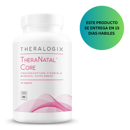 Theralogix TheraNatal Core Suplemento Vitamínico de Preconcepción - 90 tabletas