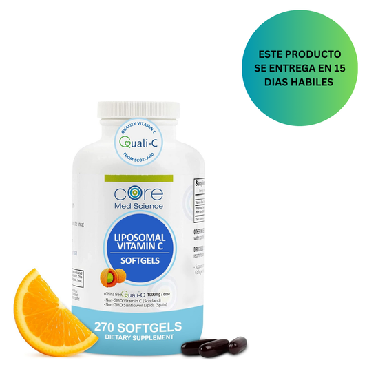 Core Med Science Vitamina C liposomal de 1000 mg, 270 cápsulas blandas
