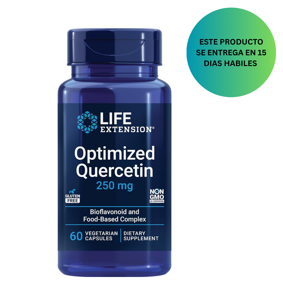 Life Extension Quercetina optimizada de 250 mg, 60 cápsulas vegetarianas
