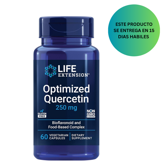 Life Extension Quercetina optimizada de 250 mg, 60 cápsulas vegetarianas