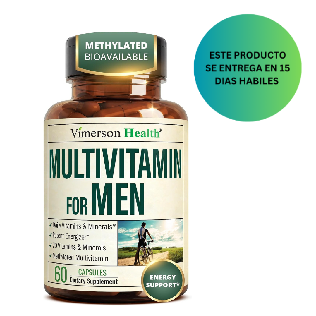 Vimerson Health Suplemento multivitamínico multimineral diario para hombres -60 cápsulas