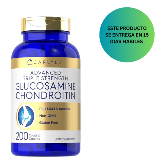 Carlyle Glucosamina condroitina MSM cúrcuma | 200 unidades