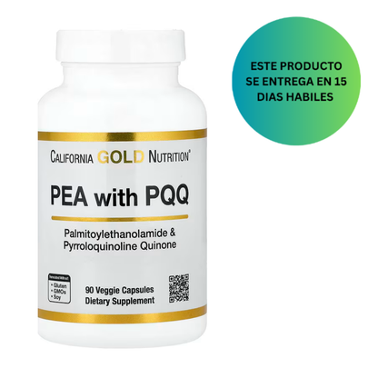 California Gold Nutrition, PEA 300 mg + PQQ 10 mg, 90 Veggie Capsules