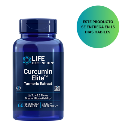 Life Extension Extracto de curcumina de cúrcuma Elite, 60 unidades