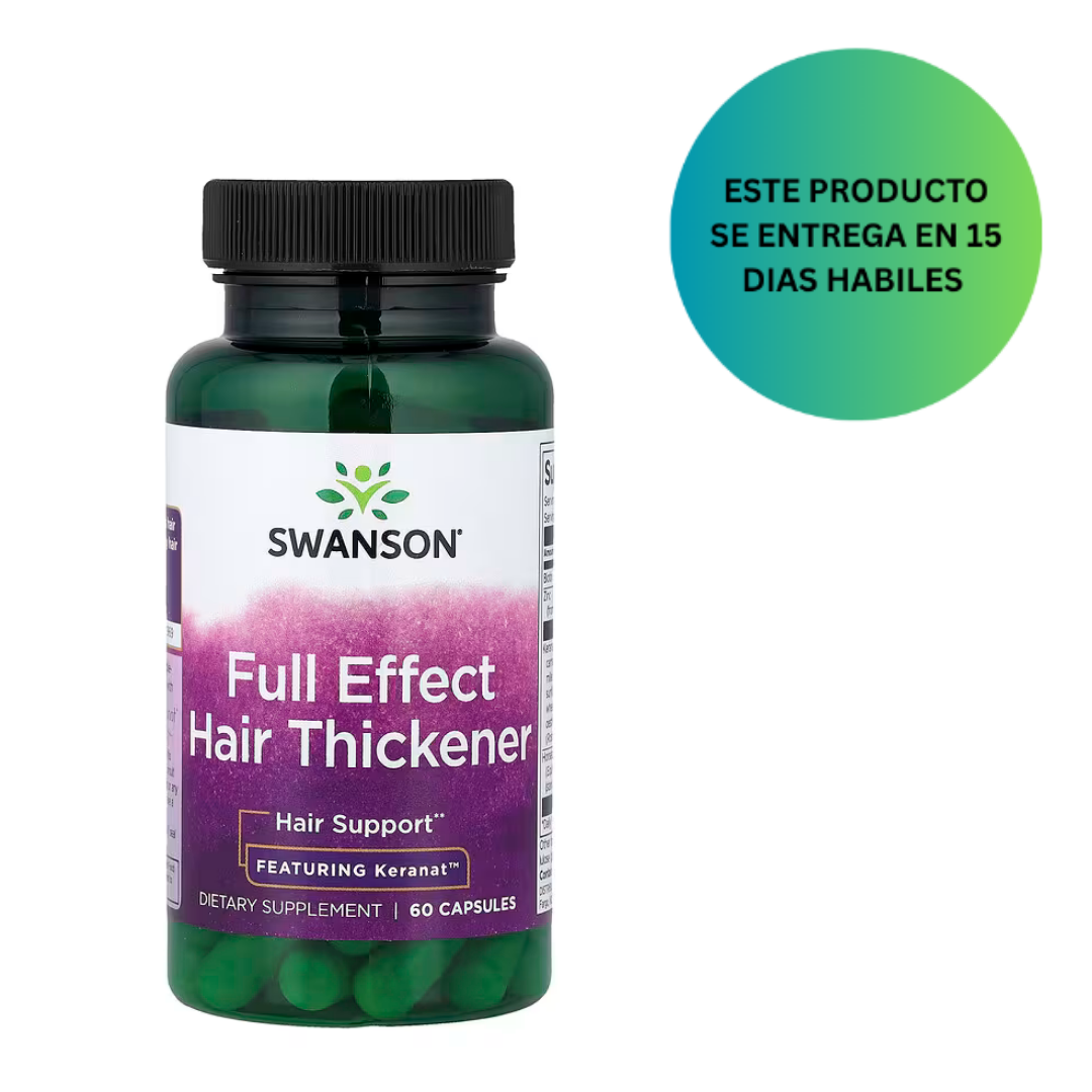 Swanson, Full Effect Hair Thickener, 60 Capsulas