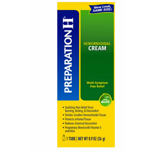 Crema para hemorroides Preparation H de máxima potencia con aloe para un alivio inmediato
