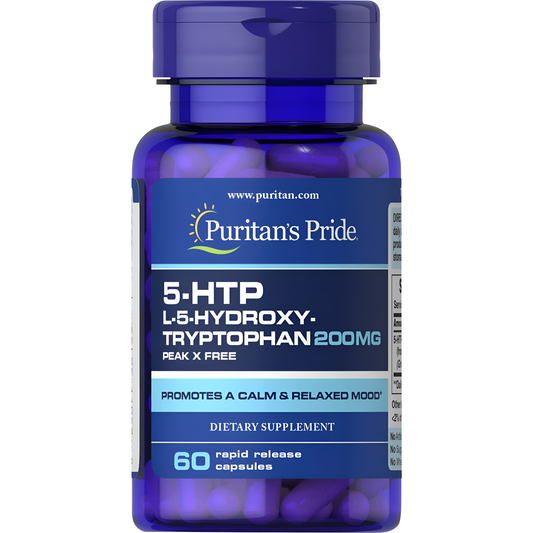 5 HTP 200mg - 60 capsulas - Puritans Pride