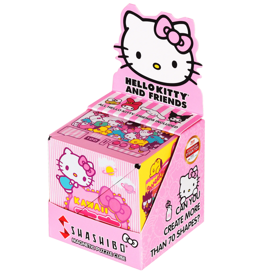 SHASHIBO Hello Kitty y sus amigos - Cubo magnético para inquietarse que se transforma en más de 70 formas, Kawaii Tokio, 1 paquete