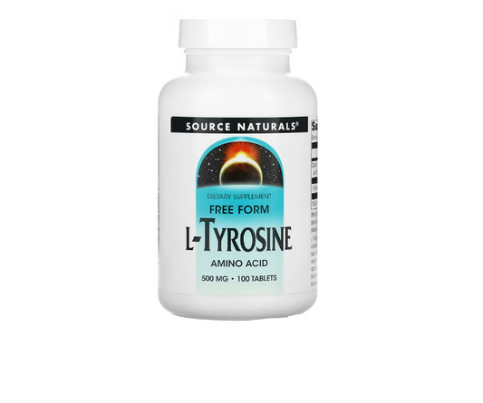 L-Tyrosine 500mg , 100 tabletas - Source Naturals