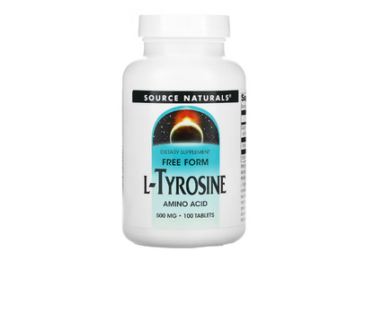 L-Tyrosine 500mg , 100 tabletas - Source Naturals