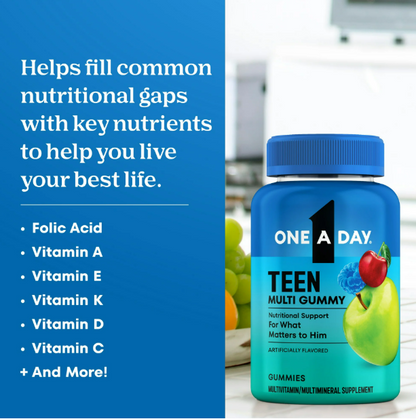 One A Day Teen for Him - Gomitas multivitamínicas, 150 unidades