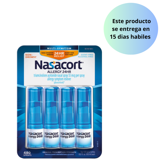 Nasacort Allergy 24 HR, 480 Metered Sprays PACK DE 4