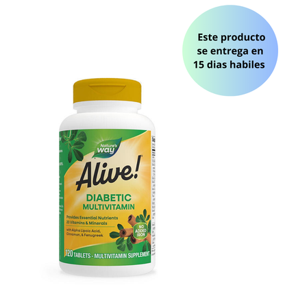 Nature’s Way Alive! Diabetic Multivitamin Tablets 120 ct.