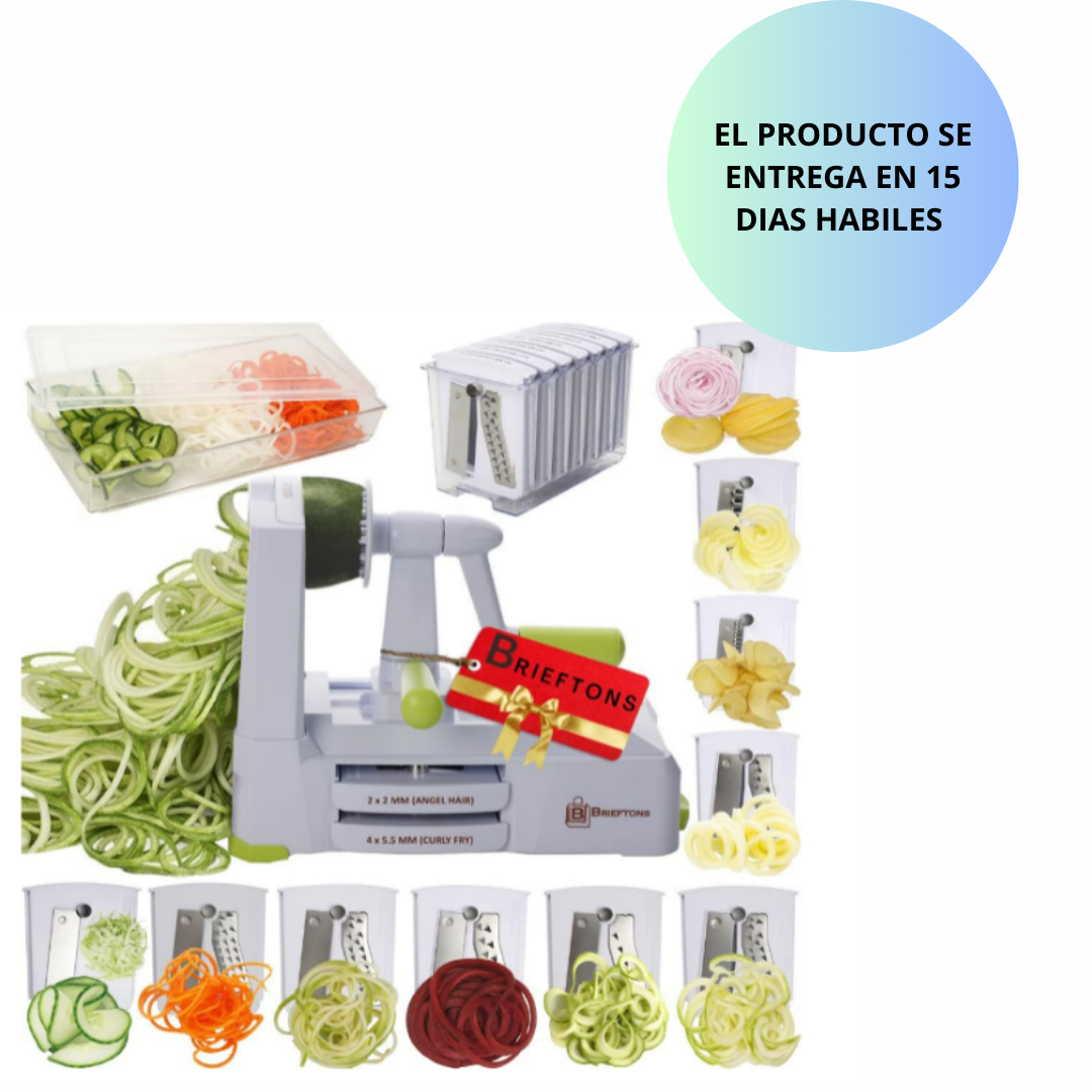 Brieftons - Espiralizador de 10 hojas: Cortador de verduras en espiral