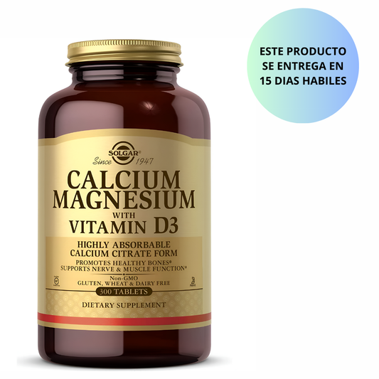Solgar Calcio y magnesio con vitamina D3, 300 tabletas
