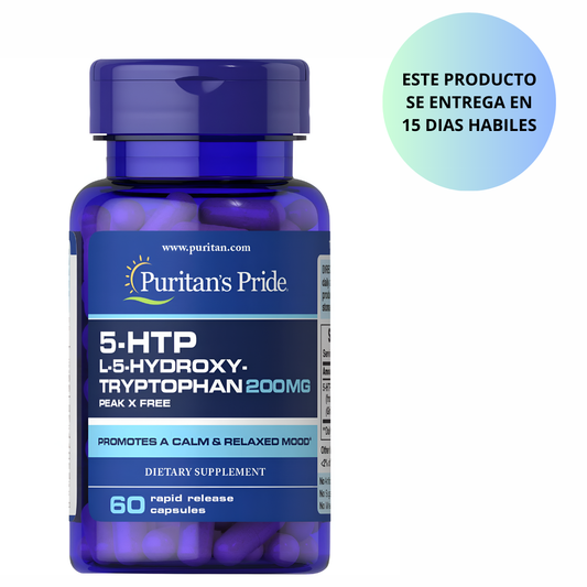 5 HTP 200mg - 60 capsulas - Puritans Pride