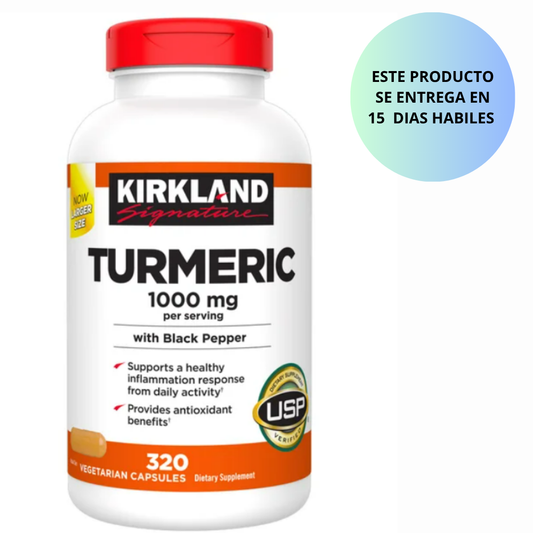 TURMERIC KIRKLAND 1000 mg, 320  Capsulas vegetarianas