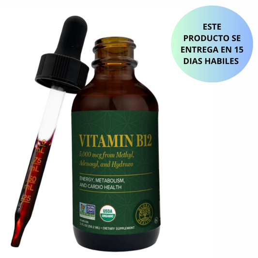Global Healing - Vitamina B12 5000 mcg líquido sublingual , 59.2ml(2 oz)