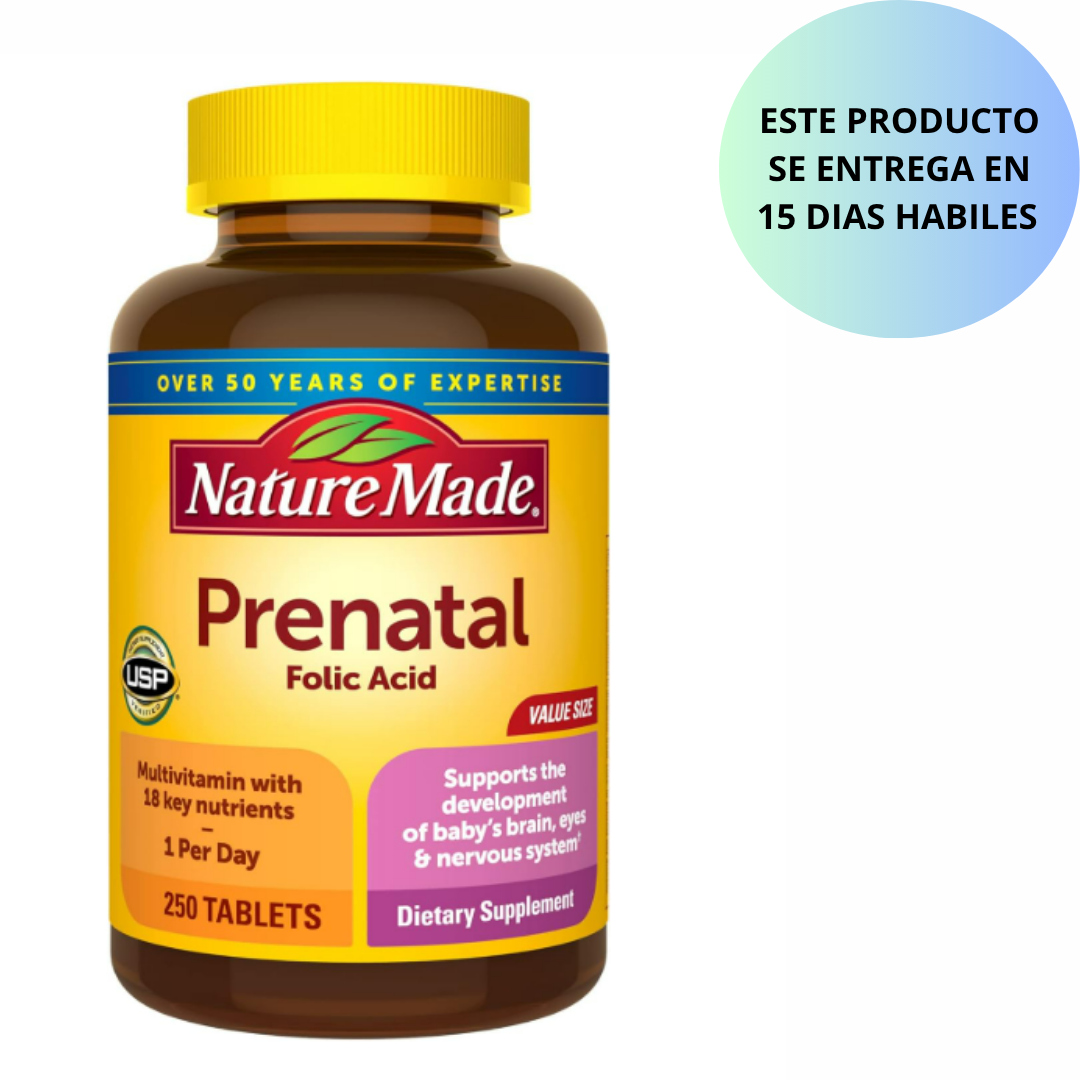 Nature Made Vitamina prenatal Multi 250 tabletas