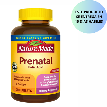 Nature Made Vitamina prenatal Multi 250 tabletas