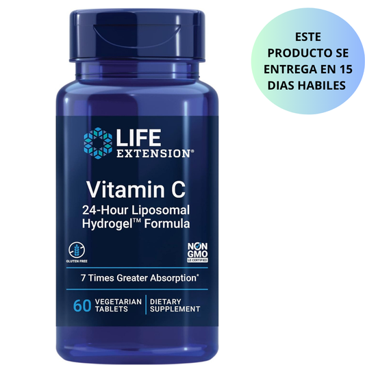 Life Extension - Vitamina C 24horas Liposomal hidrogel, 60 tabletas vegetarianas